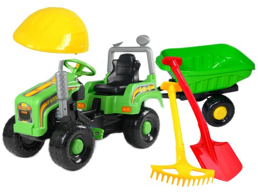 Ogromny Traktor Traktorek Na Pedały Z Przyczepką Ogromny Traktor Traktorek Na Pedały Z Przyczepką