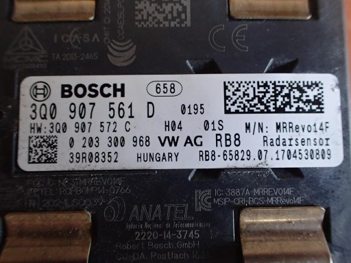 DISTRONIC RADAR VW PASSAT B8 3Q0907561D