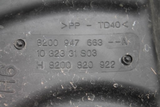 Gehäuse filter luft MEGANE III 1.5 DCI