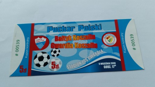 Квиток BAŁTYK Koszalin - GWARDIA Koszalin 2008