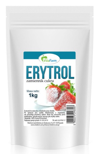 Erytrol Naturalny Zdrowy Słodzik Zero Kalorii 1kg