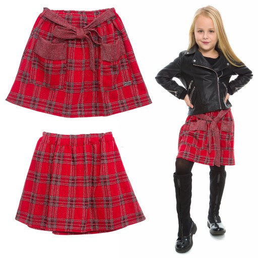 Спідниця в клітку для дівчинки 128 розмір