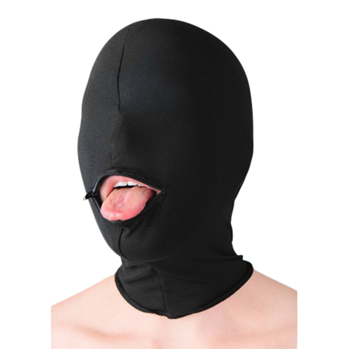 BDSM maska so zipsom na pery STRICT LEATHER materiál