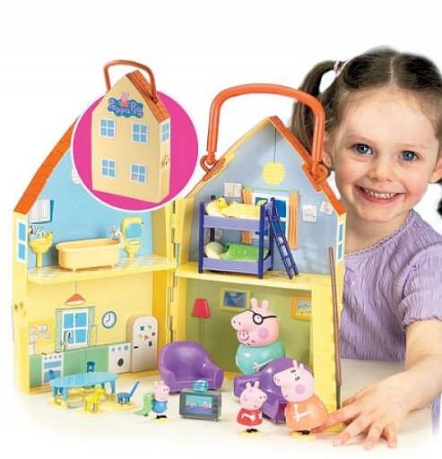 Swinka Peppa Pig Dom Domek 4 Figurki Mata Kurier Swinka Peppa Pig Dom Domek 4 Figurki Mata Kurier