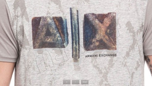 T-shirt męski Armani Exchange Artful Block Logo 7084224833 Odzież Męska T-shirty CY ODYSCY-5