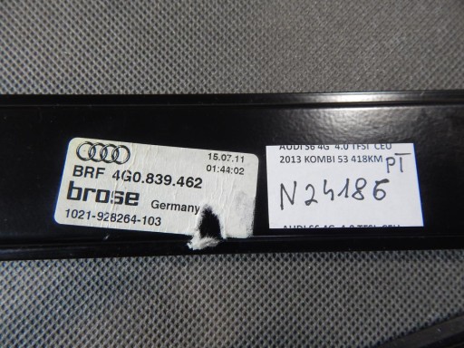 AUDI A6 S6 mécanisme vitres droite arrière 4G0839462