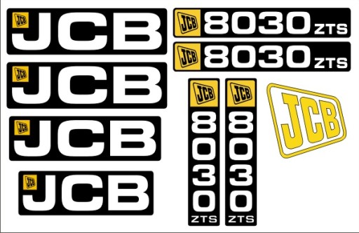 Наклейки екскаватор JCB 8030 ZTS + піктограми
