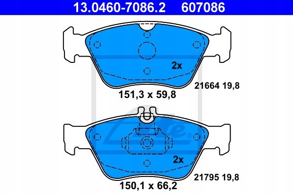 DISCS PADS FRONT ATE - MERC. CLASS C W202 288MM photo 3 - milautoparts-fr.ukrlive.com