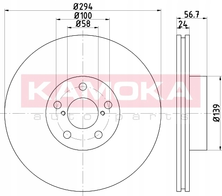 KAMOKA 1032350 DISQUE DE FREIN AVANT AÉRÉE photo 5 - milautoparts-fr.ukrlive.com