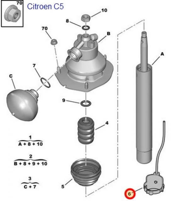 CABLE SPEAKERS HYD SHOCK ABSORBER CITROEN C5 XANTIA photo 2 - milautoparts-fr.ukrlive.com