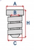 CLAMPS BUMP STOP HOOD ENGINE FIAT 500 BRAVA BRAVO photo 2 - milautoparts-fr.ukrlive.com