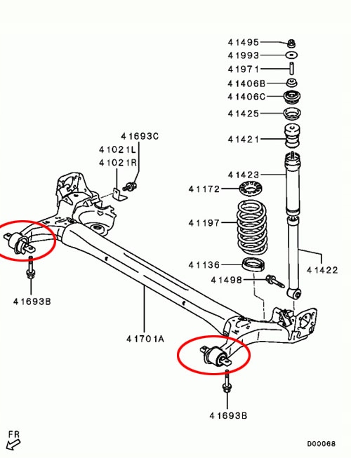 BUSHING BEAM REAR WLECZONEJ FRAME MITSUBISHI COLT 02-12 SMART FORFOUR 04- photo 3 - milautoparts-fr.ukrlive.com