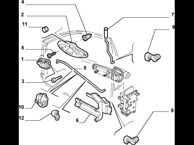 BOLT LOCK - DOOR LEFT FIAT PUNTO ORIGINAL photo 2 - milautoparts-fr.ukrlive.com