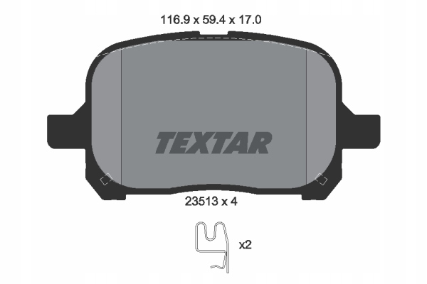 2× DISC HAM FRONT FOR TOYOTA AVENSIS VERSO 01-/P + 2351302 PADS BRAKE TOYOTA P. CAMRY PREVIA 2,2-3,0 96-03 TEXTAR photo 3 - milautoparts-fr.ukrlive.com