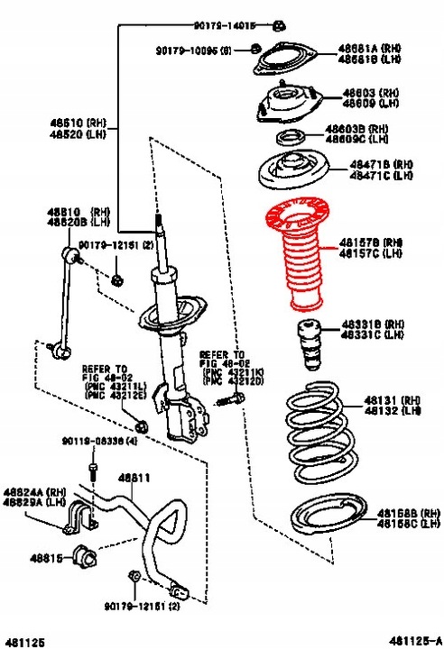 PROTECTION SHOCK ABSORBER FRONT TOYOTA HIGHLANDER LEXUS 330 350 450H RX photo 3 - milautoparts-fr.ukrlive.com