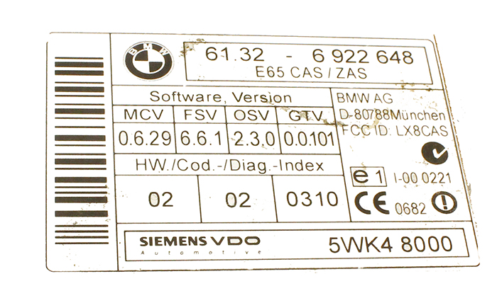 SERRURE DE CONTACT D'ALLUMAGE START STOP BMW 61.32 6922648 photo 5 - milautoparts-fr.ukrlive.com