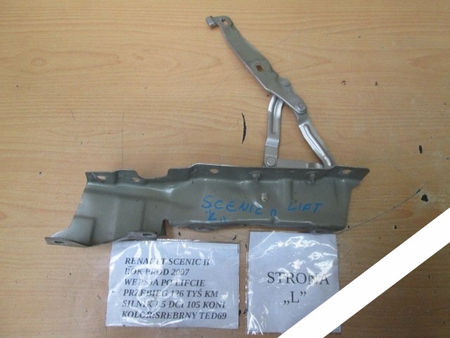 HINGE HOOD LEFT RENAULT SCENIC II 2007 YEAR photo 1 - milautoparts-fr.ukrlive.com