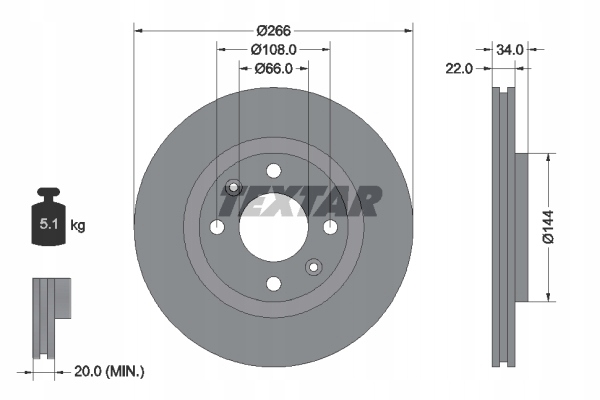 DISQUES SABOTS DE FREIN TEXTAR AVANT CITROEN C3 PICASSO photo 2 - milautoparts-fr.ukrlive.com