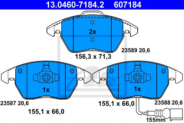 DISQUES SABOTS DE FREIN ATE AVANT - VW GOLF VI 312MM photo 3 - milautoparts-fr.ukrlive.com