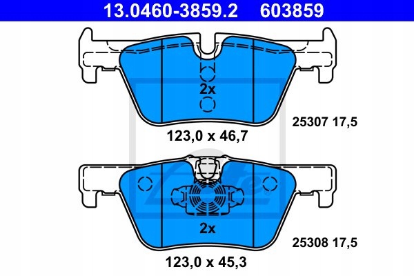 PADS ATE REAR - BMW 4 F32 F33 F36 F82 F83 300MM photo 2 - milautoparts-fr.ukrlive.com