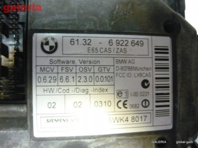 SERRURE DE CONTACT D'ALLUMAGE CLÉ CAS/ZAS 6922649 BMW E65 745I photo 4 - milautoparts-fr.ukrlive.com