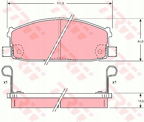 TRW PADS FRONT NISSAN STANZA T11 1.6 1981-85 photo 2 - milautoparts-fr.ukrlive.com