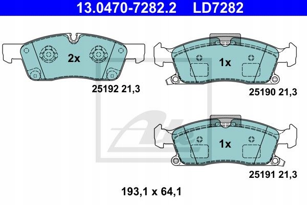 ATE CERAMIC PADS PRZ MERC M GLE W166 GL GLS X166 photo 2 - milautoparts-fr.ukrlive.com