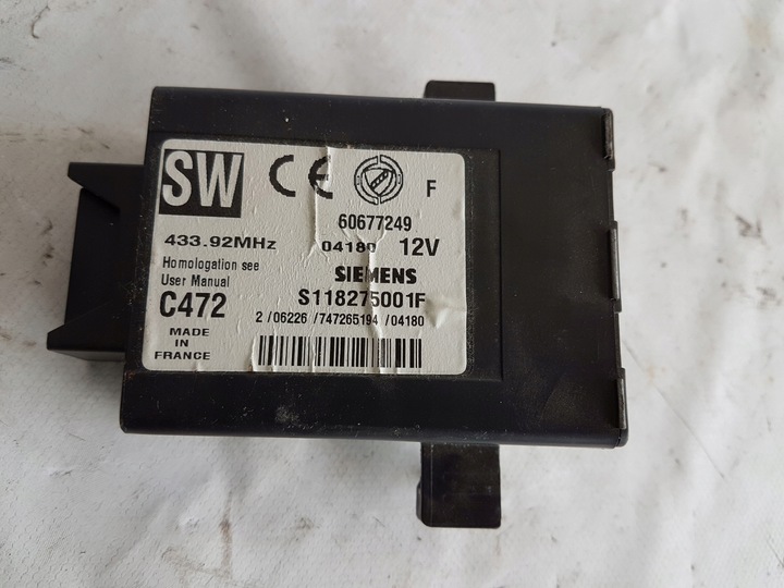 CONTROL UNIT LOCK 60677249 ALFA ROMEO 156 OTHER photo 1 - milautoparts-fr.ukrlive.com