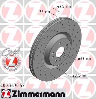 ZIMMERMANN SPORT DISQUES P MERCEDES GL X164 374MM photo 2 - milautoparts-fr.ukrlive.com