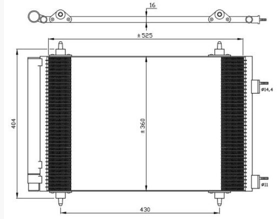 RADIATEUR DU CLIMATISEUR PEUGEOT DE CHARGEMENT 3 06- 1.6 photo 3 - milautoparts-fr.ukrlive.com