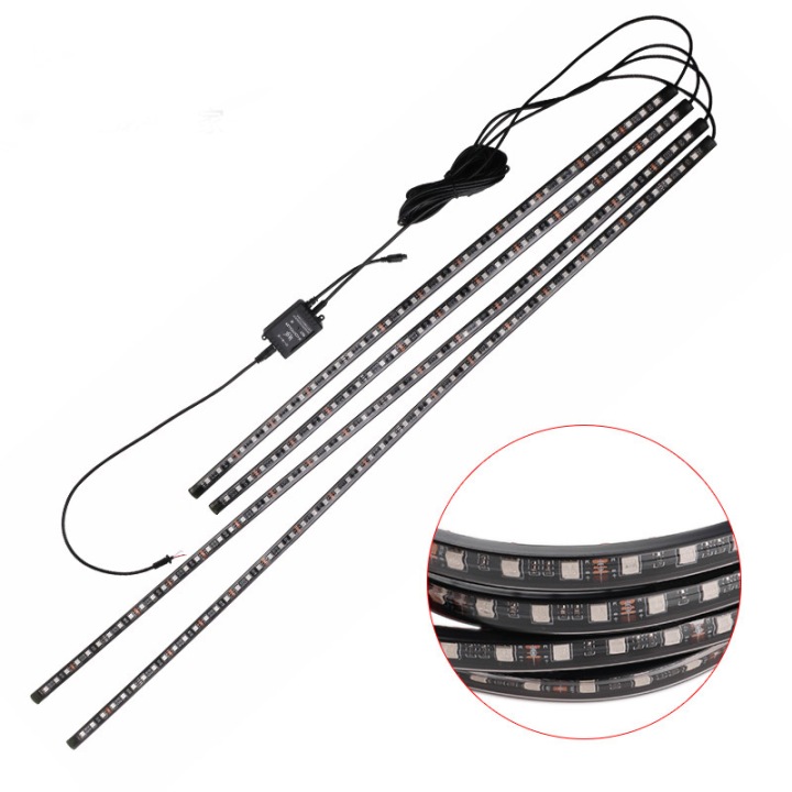 ÉCLAIRAGE CHÂSSIS RÉTROÉCLAIRAGE SOUS VOITURE LED RGB NEON 2X60 2X90
