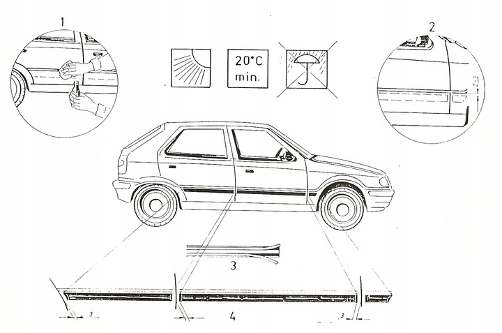 FIAT BRAVO II 2007 - 2014 MOLDING BOCZNE, COUVERCLES PORTIÈRE - ASSORTIMENT photo 5 - milautoparts-fr.ukrlive.com