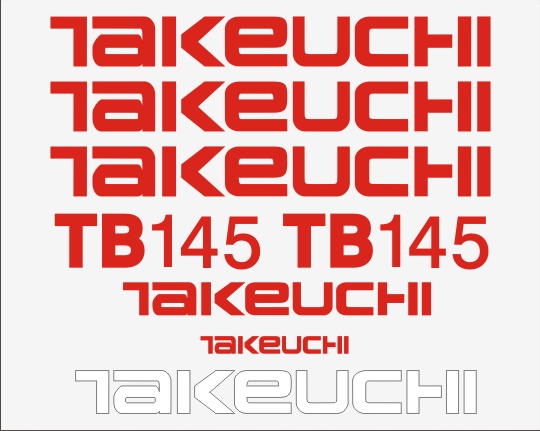 STICKERS NALEPKI - TAKEUCHI TB145 + PIKTOGRAMY photo 2 - milautoparts-fr.ukrlive.com