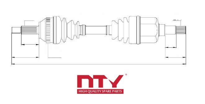 HALF-AXLE PROPULSION LEFT FORD MONDEO II 1.6 1.8 2.0 96- photo 3 - milautoparts-fr.ukrlive.com