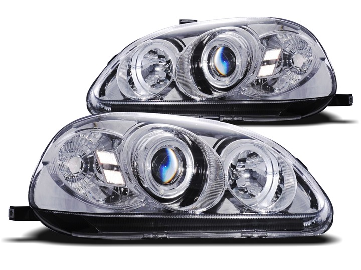 FEUX HONDA CIVIC VI 99-00R ANNEAUX LED SONAR CHROME photo 2 - milautoparts-fr.ukrlive.com