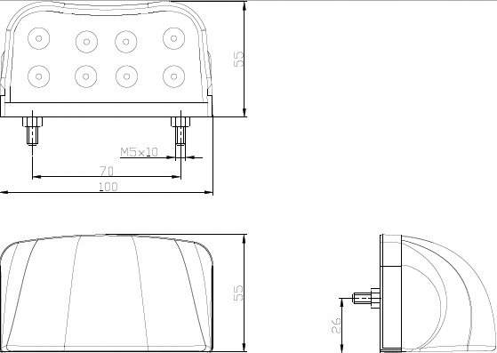 LAMP LIGHTING PLATES REJ. LED FT-026 FRISTOM photo 5 - milautoparts-fr.ukrlive.com