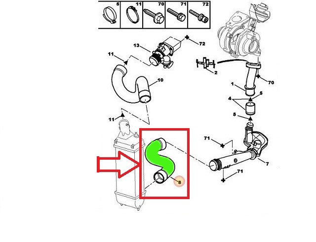 FIL TURBO DE RADIATEUR PEUGEOT 407 508 2.0 HDI photo 6 - milautoparts-fr.ukrlive.com