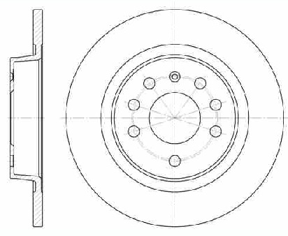 DISCS BRAKE OPEL VECTRA C REAR REMSA 2 PCS. PELN photo 2 - milautoparts-fr.ukrlive.com