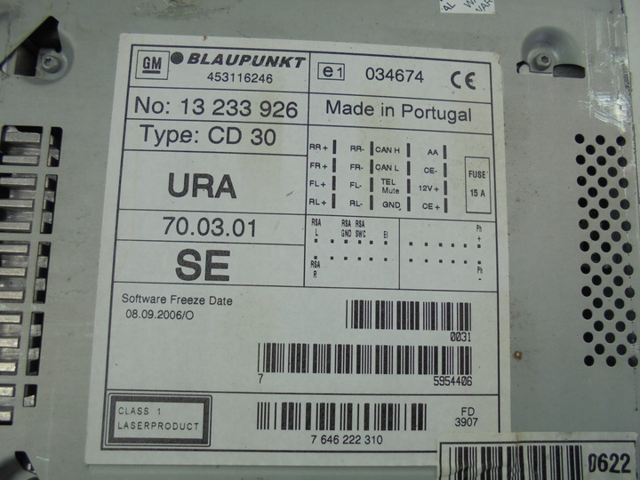 RADIO CD30 DISPLAY 13233926 13255822 OPEL VECTRA C photo 5 - milautoparts-fr.ukrlive.com