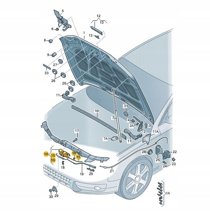 AUDI OE 8K0823509G SERRURE CAPOTS MIKROPRZELACZNIKIEM