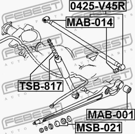 GOMME DE LIVIER ARRIÈRE AVANT MITSUBISHI PAJERO V20-50 photo 9 - milautoparts-fr.ukrlive.com