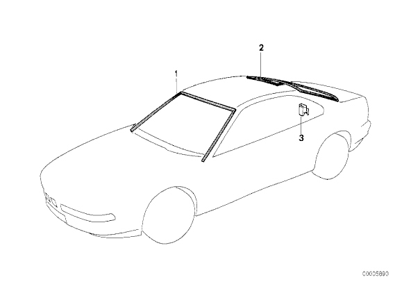 фото №12, Прокладка стёкла зад bmw e31 840ci 850ci 850csi 51318108044
