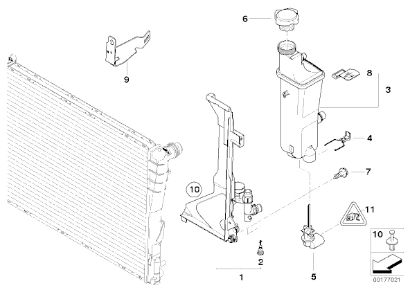 фото №16, Bmw e46 x5 e53 x3 e83 оригинальный бак расширительный системы охлаждение