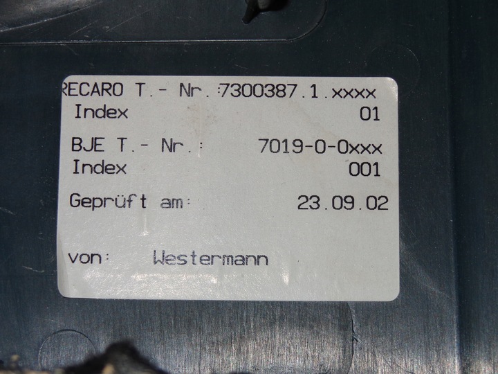 фото №10, Пластик боковой сиденье recaro audi a6 s6 rs6 c5