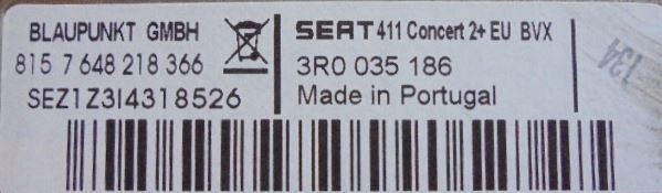 фото №6, Seat exeo 09r радіо cd blaupunkt 3r0035186