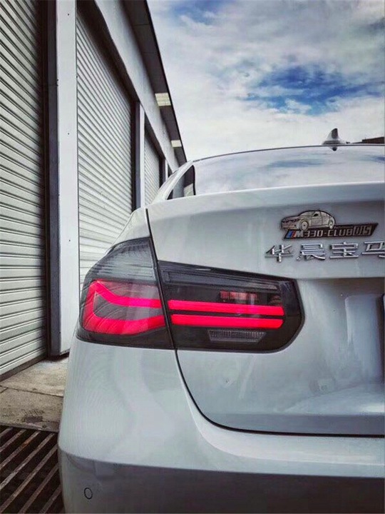 фото №9, Bmw f30 11-15 лампи зад задні 3d neon led діодні світлодіодні depo smoke чорні