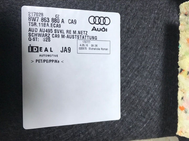 фото №5, Audi a5 b9 8w cabrio боковина багажника 8w786388a