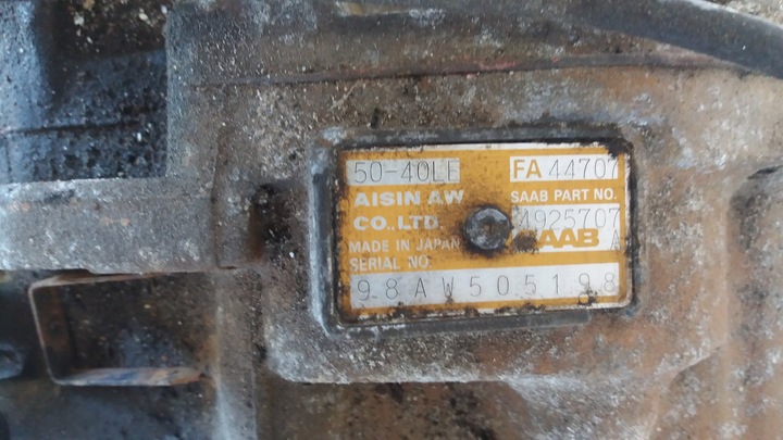 фото №1, Коробка передач автоматическая 50-40le saab 9 3