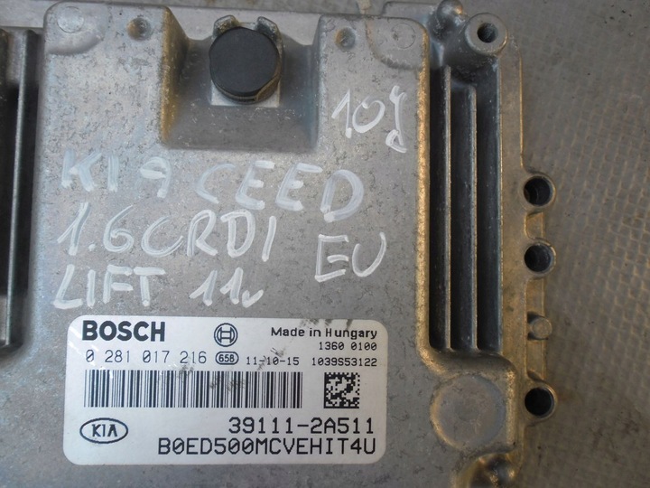 фото №7, Компьютер блок управления 0281017216 kia ceed fl 1,6 crdi