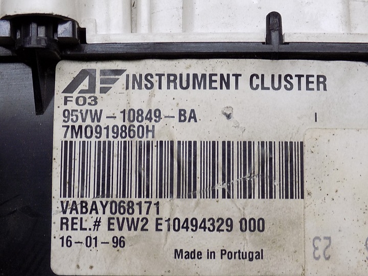 фото №5, Спідометр  vw sharan galaxy 96-00 2.8 vr6 7m0919860h